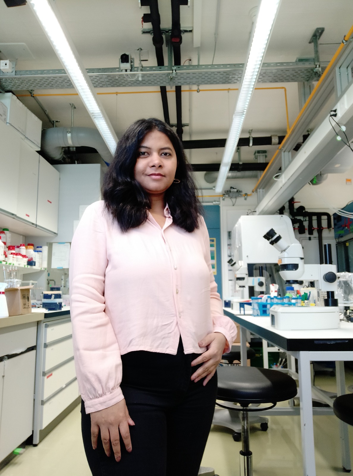 Anita Goyala in a research laboratory
